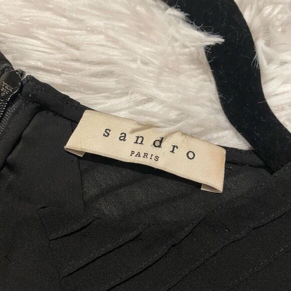 Sandro Paris Ravissante Mini Zipper Dress in Black Medium - Picture 10 of 12